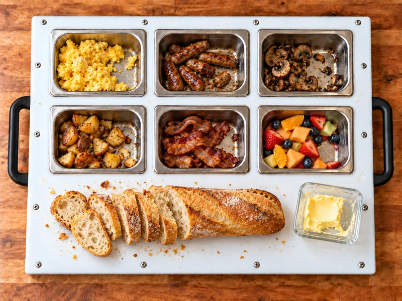 DisplayPrep Mise Six board, 6 × 1/9 pans